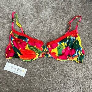 Heavy Manner All Ruffled Up Bikini Top NWT